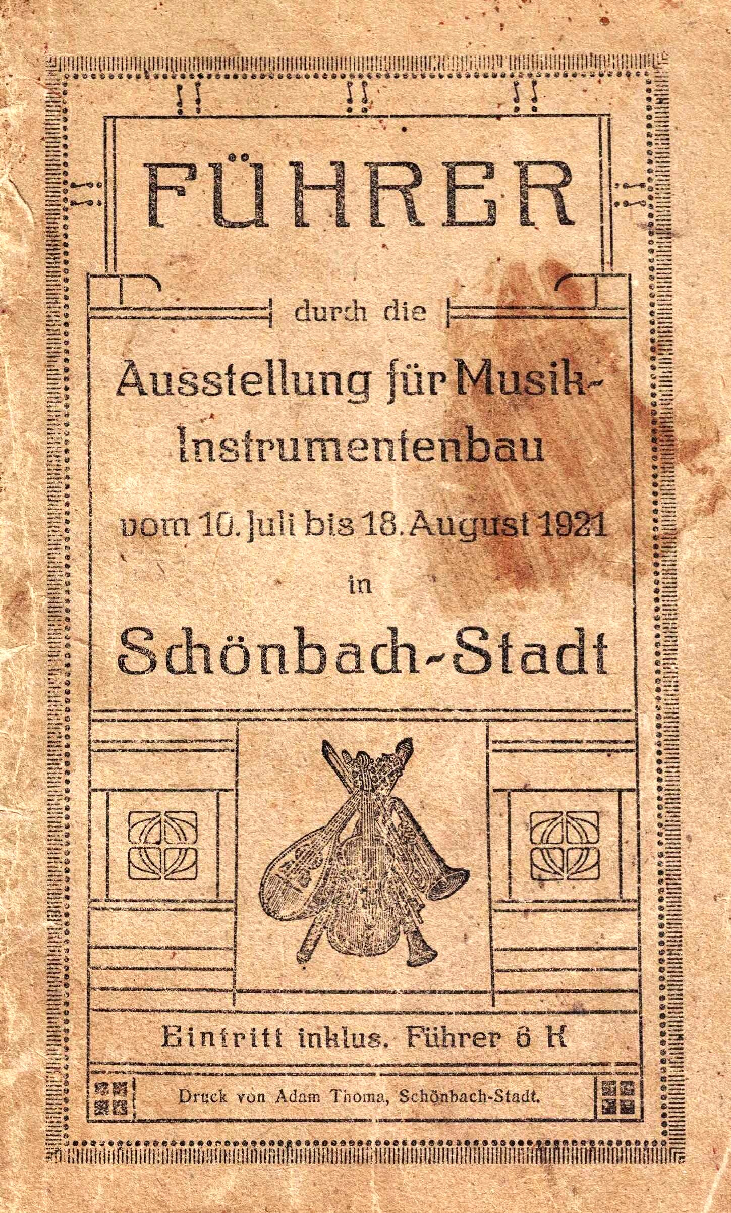 Titelblatt des Ausstellungskatalogs von 1921